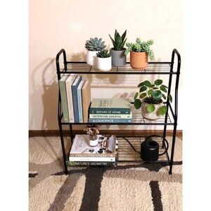 3 Tier Metal Plant Stand Indoor Outdoor Flowers Houseplants Storage Rack Black